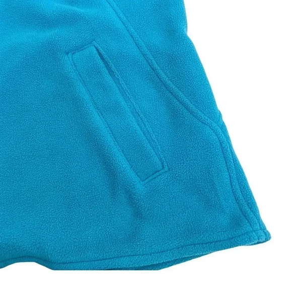 Lilly Pulitzer Fleece Vest Jacket Zip Up Turquoise Aqua Blue Outdoor sports S - Picture 5 of 8
